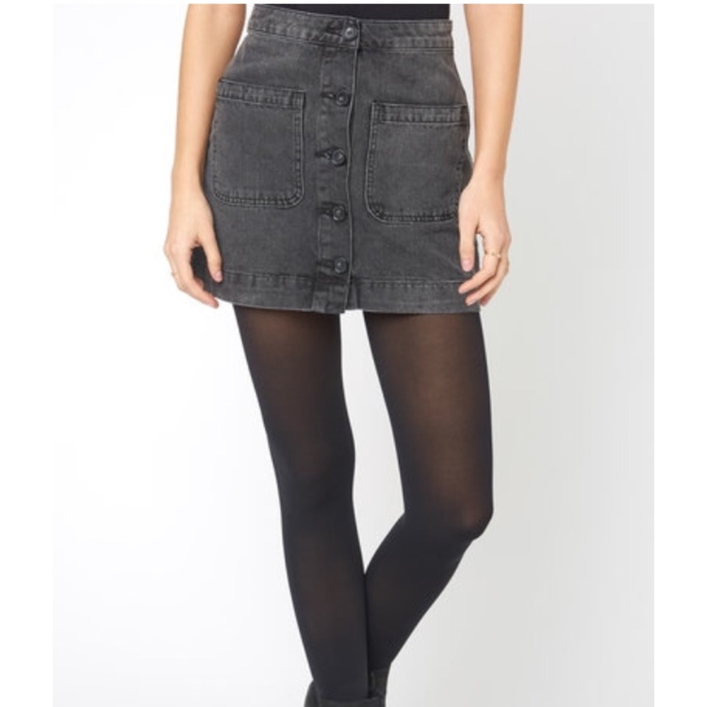 NWT Free People Button Front Denim Mini Skirt